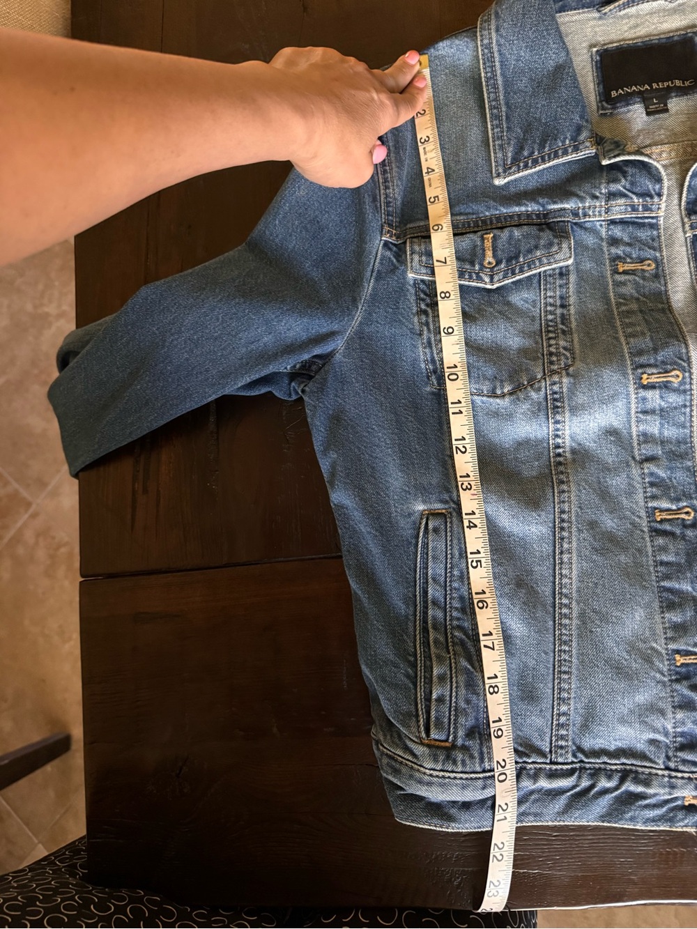 Classic Woman Denim Jacket - Blue - Picture 9 of 12